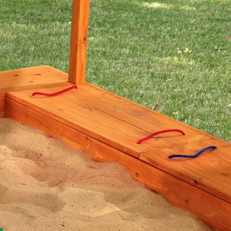 Kids Outdoor Sandbox with Canopy - Navy / White