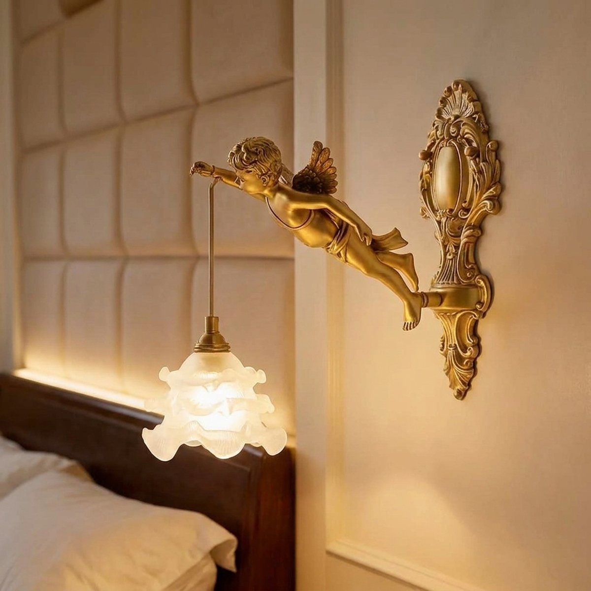 CHERULORIA – Decorative Angel Wall Light for Elegant Home Interiors