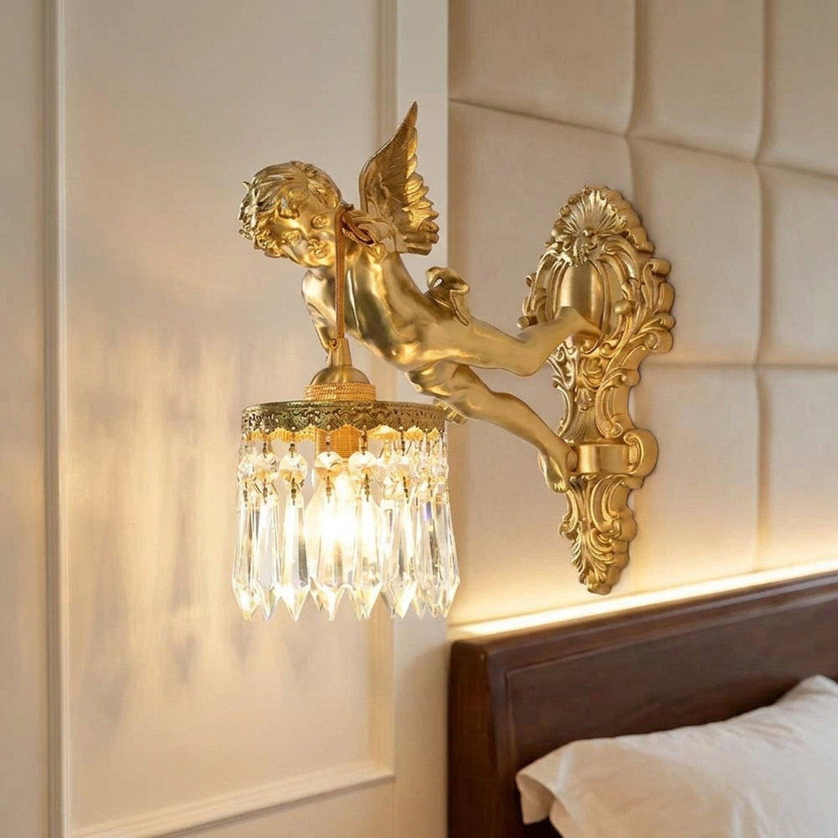 CHERULORIA – Decorative Angel Wall Light for Elegant Home Interiors