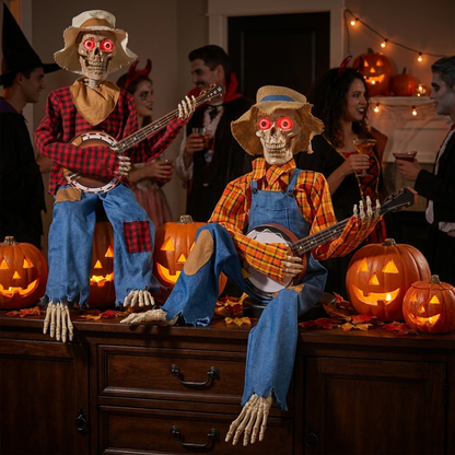 SKULLMATES – Sound-Activated Skeleton Duo for Playful Seasonal Scares