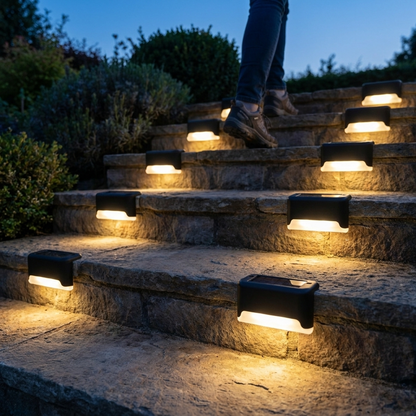 STEPHALO – Solar Step Lights 8-Pack for Effortless Dusk Lighting