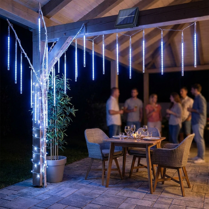 COMETSHINE – Solar Meteor Shower Tree String Lights for Festive Garden Ambiance