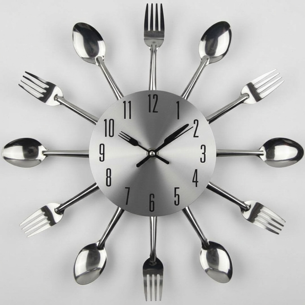 DINETICK – Silent Cutlery Wall Clock for Stylish Kitchen Decor