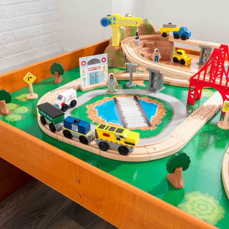 Kids Train Play Table and Set with Storage