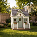 Sage Cottage Garden Playhouse with Heart Details