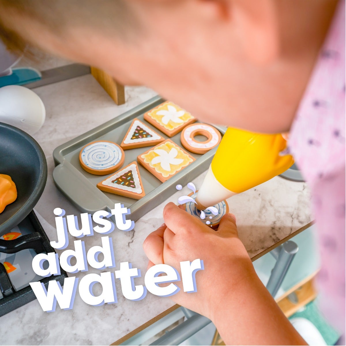 Kids Pretend Play Kitchen with Storage and Play Food