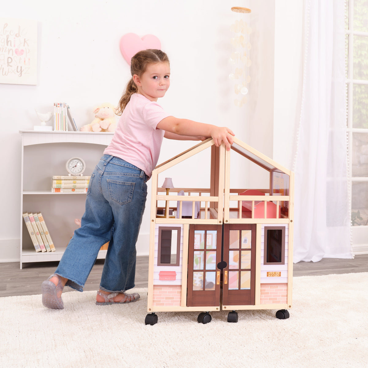 Wooden Dollhouse with Lights and Sounds
