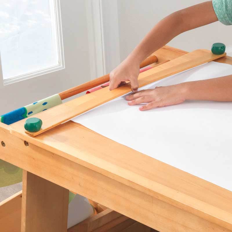 Kids Art Activity Table with Drying Rack and Storage