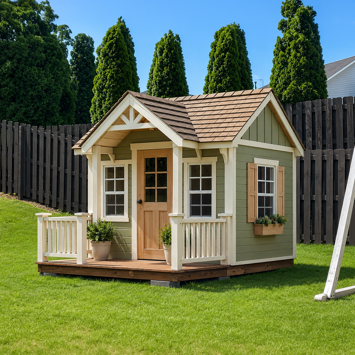 Garden Cottage Playhouse with Front Porch
