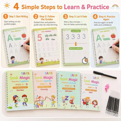 TRACEBUD – Magic Handwriting Practice Copybook Set for Confident Writing