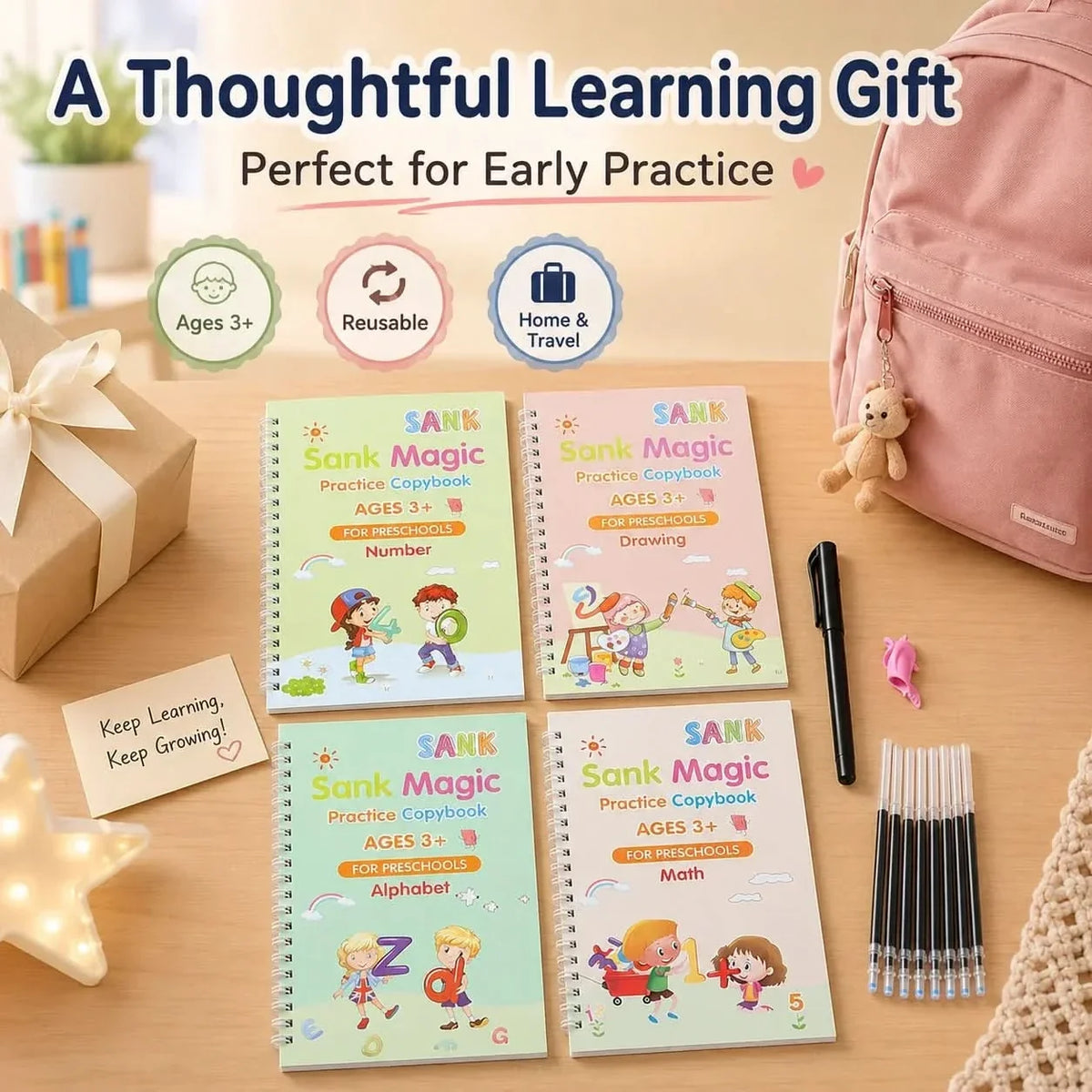 TRACEBUD – Magic Handwriting Practice Copybook Set for Confident Writing