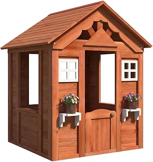 Wooden Outdoor Playhouse for Kids