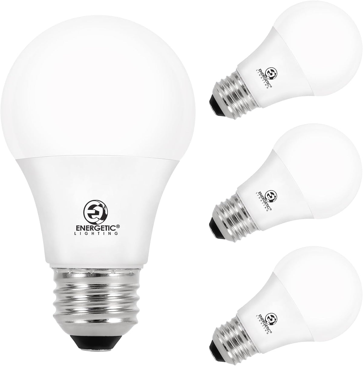A19 LED light bulbs in a 24 pack with daylight 5000K output and E26 medium base