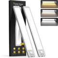Rechargeable under cabinet lighting bar with motion sensor lighting a kitchen counter