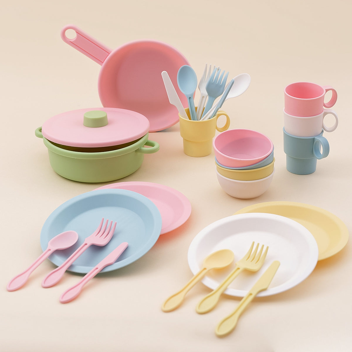 27 Piece Pastel Cookware Set