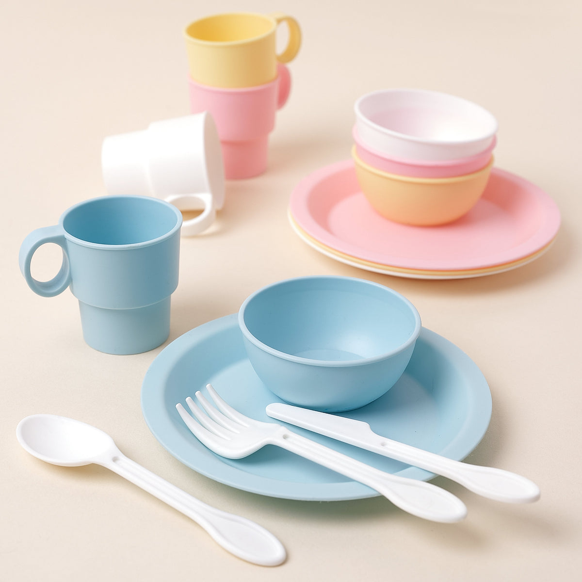 27 Piece Pastel Cookware Set