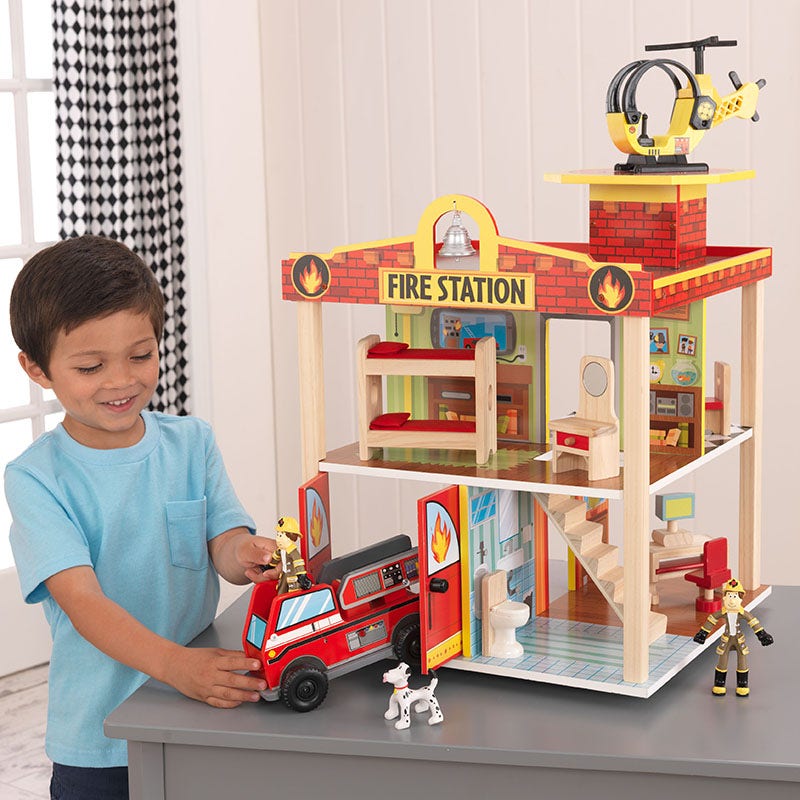 Kids Fire Station Play Set