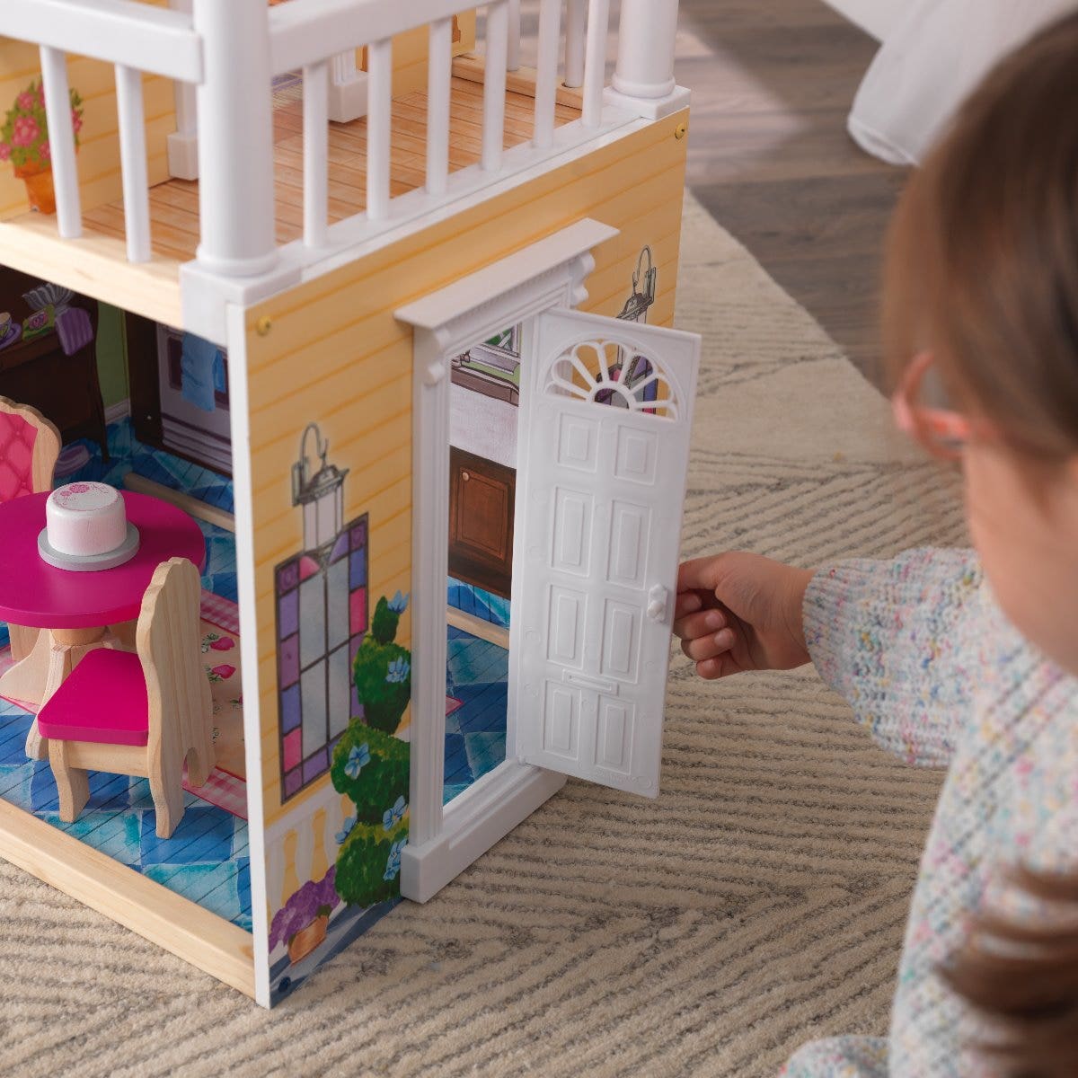 Wooden Dollhouse with Elevator and Lights and Sounds