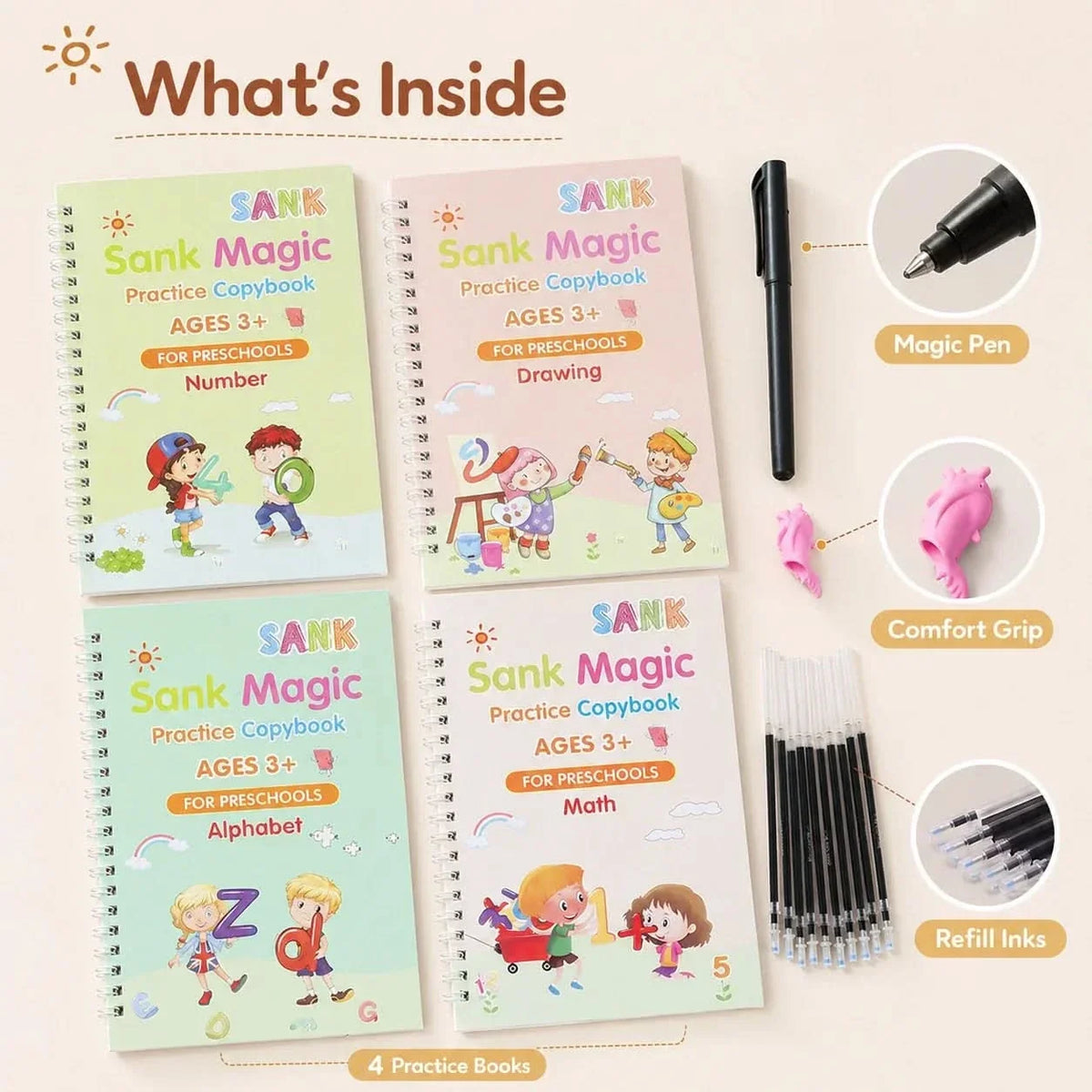 TRACEBUD – Magic Handwriting Practice Copybook Set for Confident Writing
