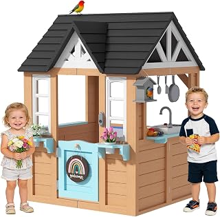 Wooden Outdoor Playhouse for Kids