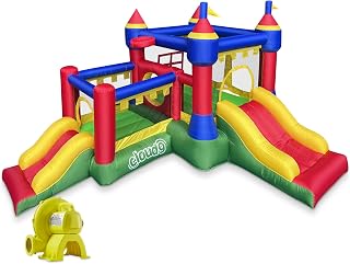 Inflatable Bounce House with Double Slides and Blower