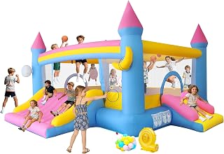 Inflatable Bounce House with Three Slides