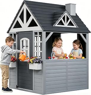 Wooden Outdoor Playhouse for Kids