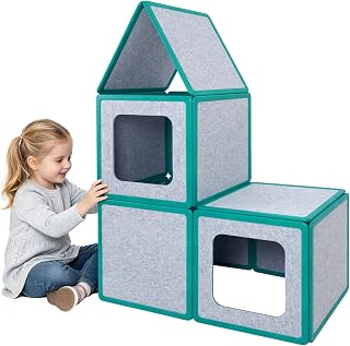 16-Piece Magnetic Fort Building Kit for Kids