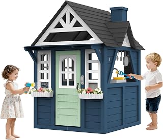 Outdoor Playhouse with Play Kitchen