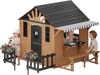 Wooden Outdoor Playhouse for Kids
