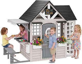 Wooden Outdoor Playhouse for Kids