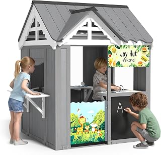 Wooden Outdoor Playhouse for Kids