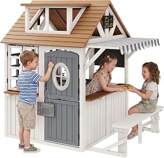 Wooden Outdoor Playhouse for Kids