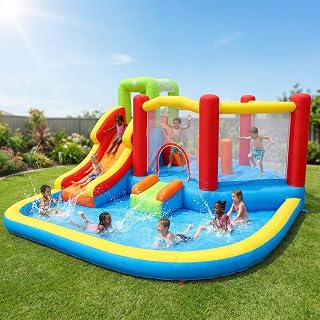Inflatable Bounce House with Ball Pit and Blower