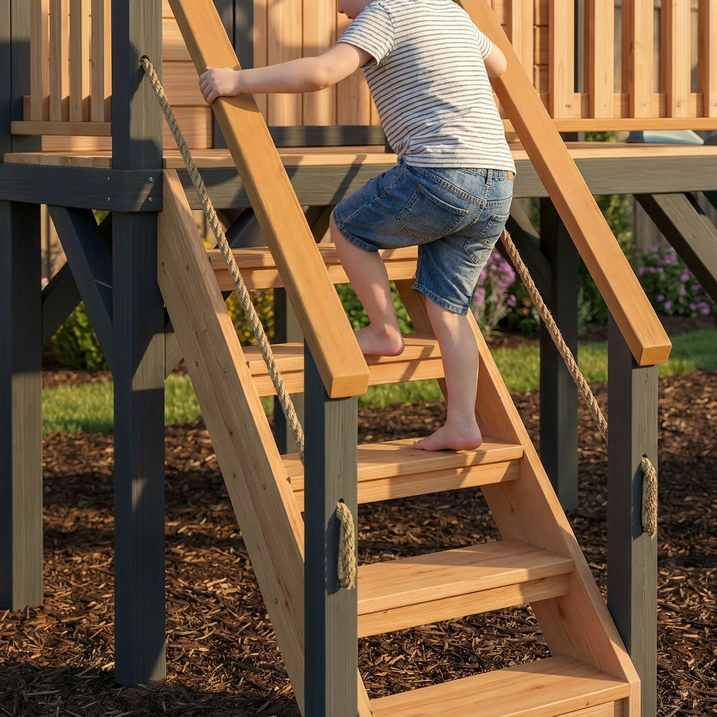 Ship-Themed Kids Playhouse with Green Slide