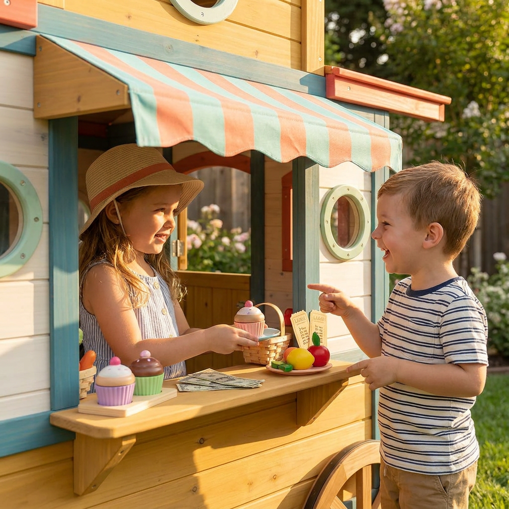 Treat Wagon Garden Playhouse for Kids