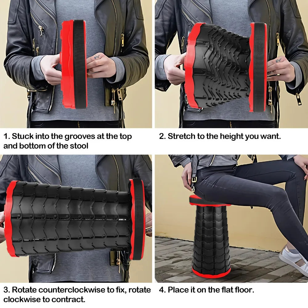 STACKSEAT – Portable Telescopic Camping Stool