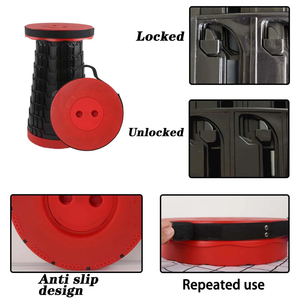 STACKSEAT – Portable Telescopic Camping Stool
