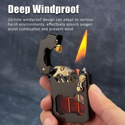 IGNIVEX – Windproof Mechanical Gear Lighter for Reliable Outdoor Ignition