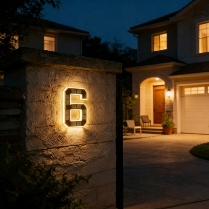 GLOWID – Solar LED Address Sign for Effortless Evening Display