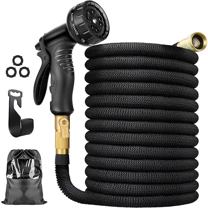 HYDROMAX - 100FT Expandable Garden Hose with 8 Versatile Spray Patterns