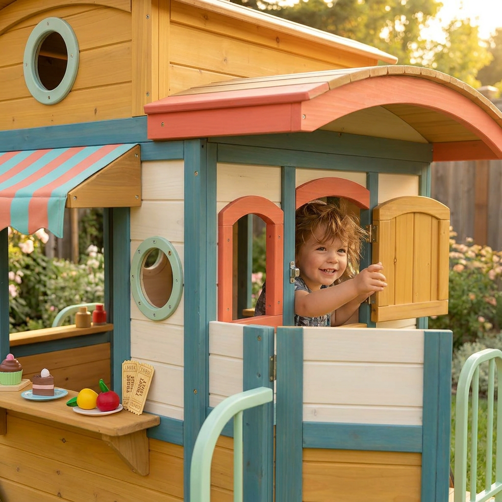 Treat Wagon Garden Playhouse for Kids