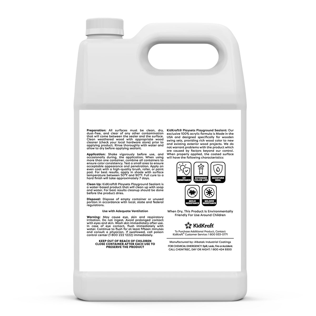 Outdoor Playset Wood Stain and Sealant, 1 Gallon - Brown