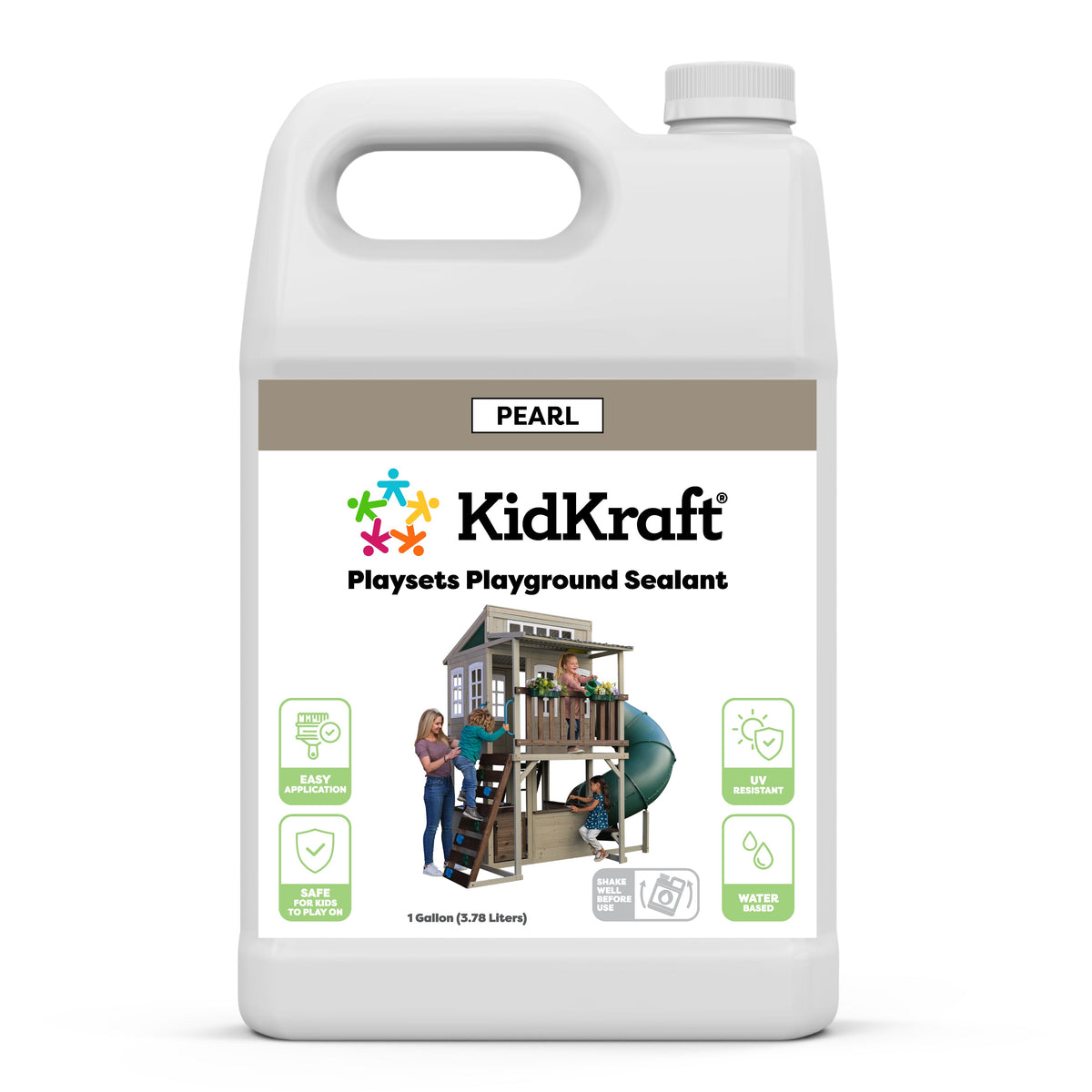 Outdoor Playset Wood Stain and Sealant, 1 Gallon - White