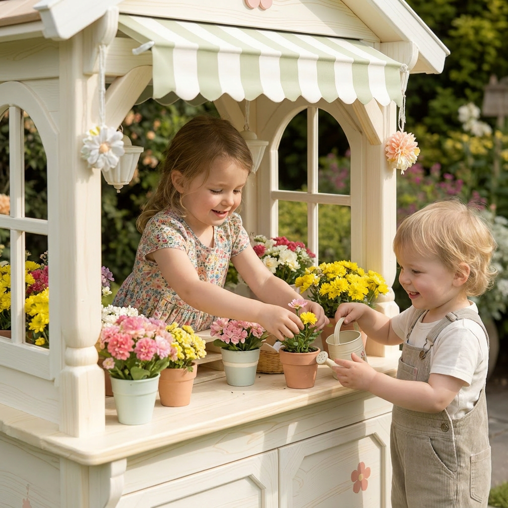 Flower Shop Outdoor Playhouse for Kids