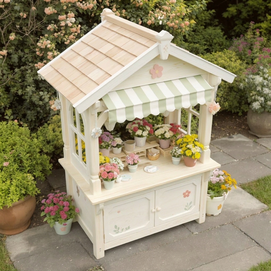 Flower Shop Outdoor Playhouse for Kids