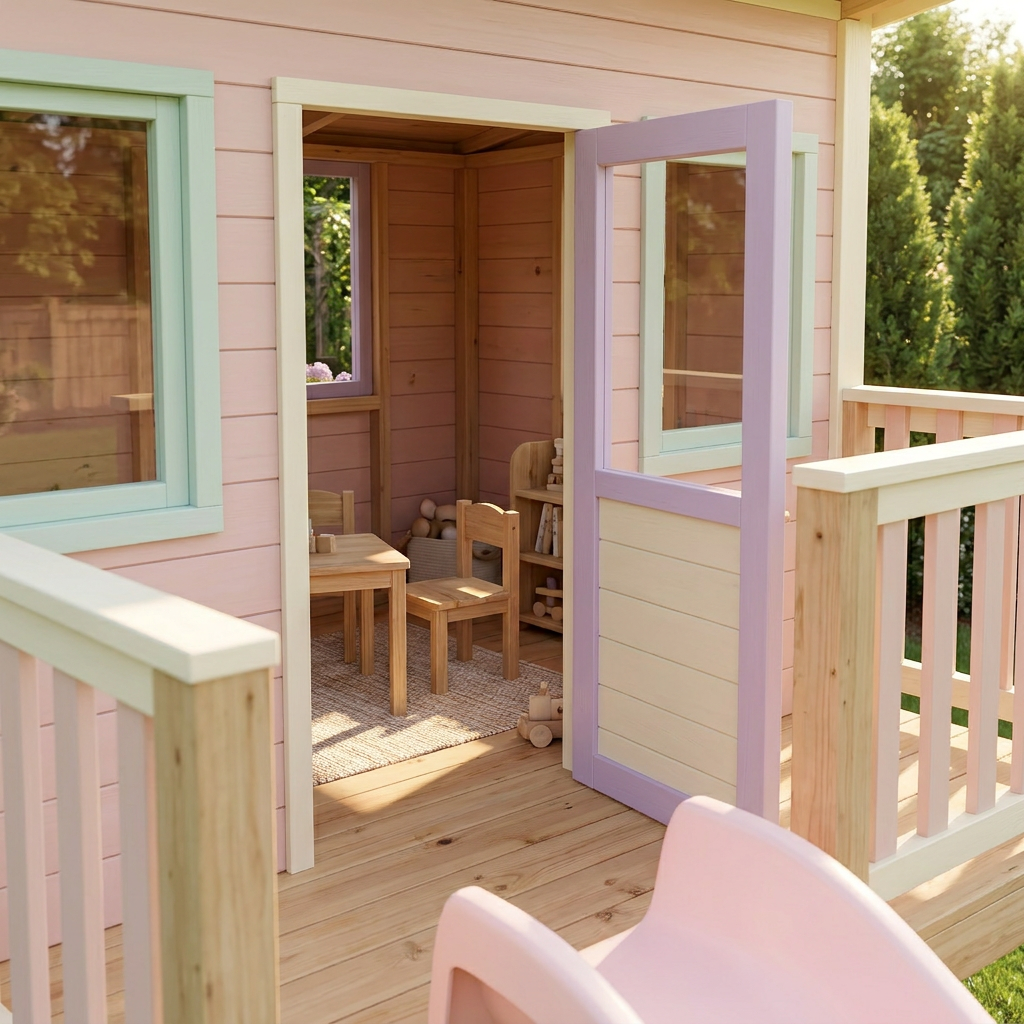 Garden Hideaway Playhouse with Spiral Slide