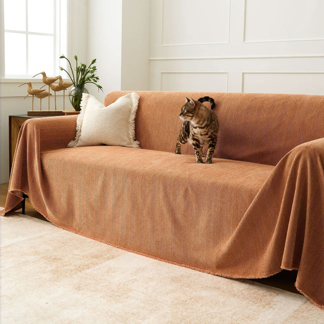 PETCOVE – Pet-Friendly Herringbone Sofa Cover for Relaxed Everyday Living