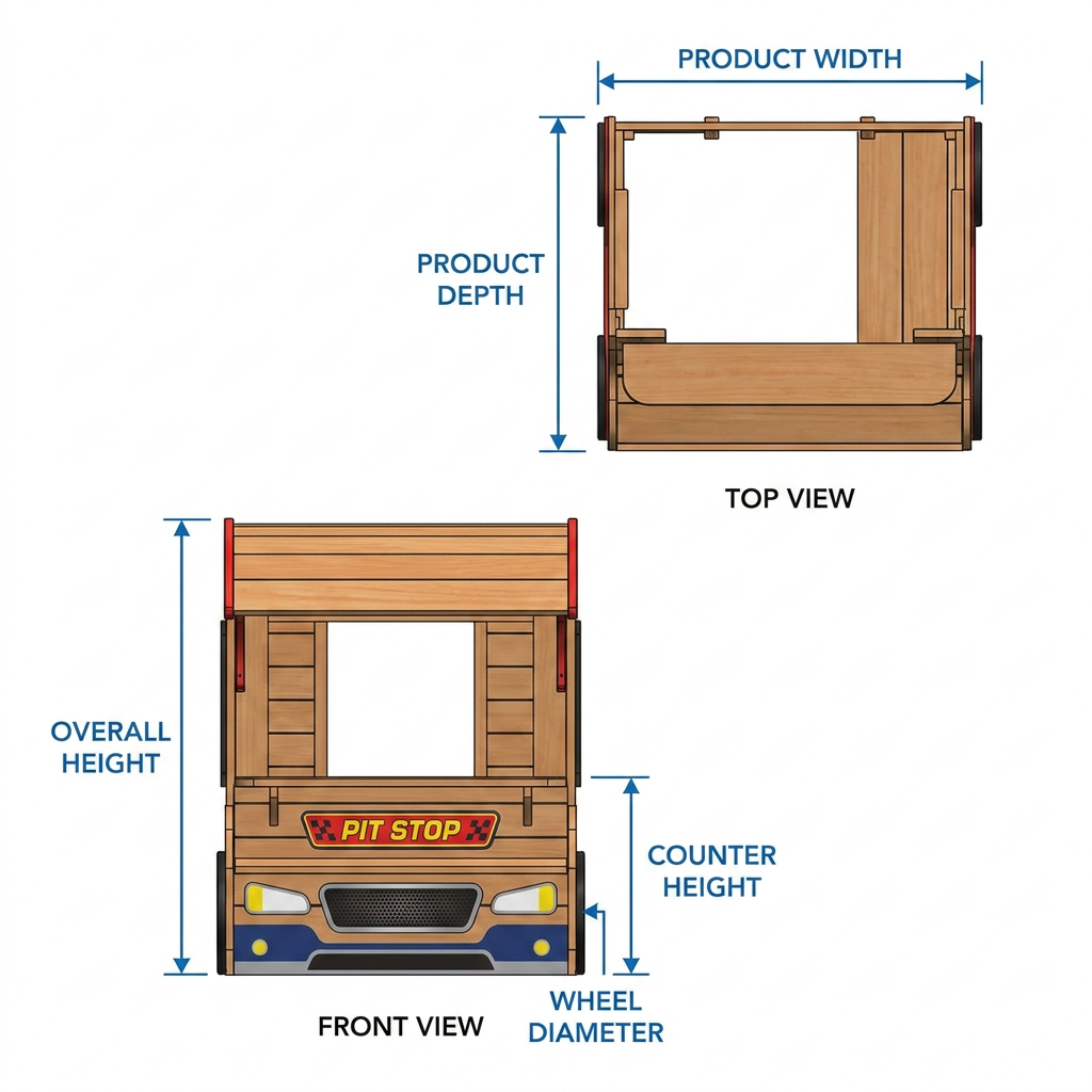 Racing Pit Stop Outdoor Playhouse for Kids