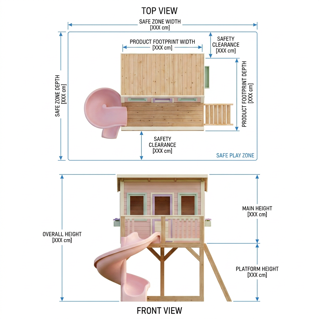 Garden Hideaway Playhouse with Spiral Slide